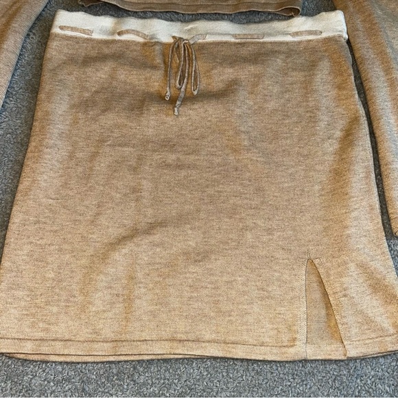 Dee Elle Tan Skirt Set Elegant and Stylish - Picture 3 of 8